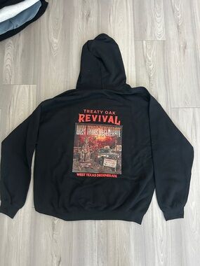 Treaty Oak Revival "West Texas Degenerate" Graphic Hoodie - Black & Red